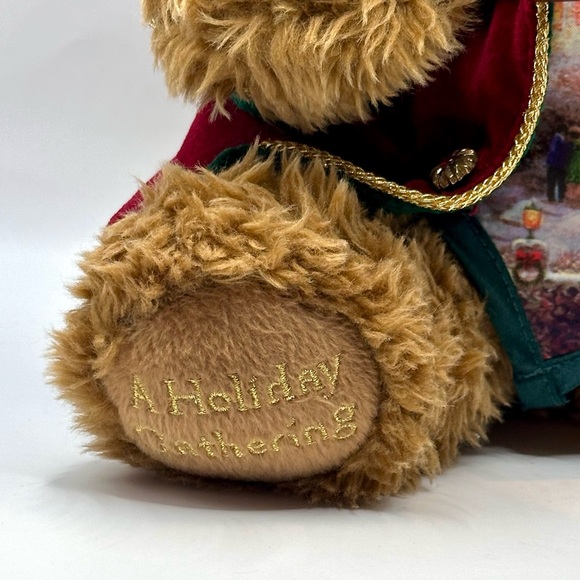 Thomas Kinkade Teddy Bear & Violin "A Musical Gathering" Holiday Music Playing - Picture 7 of 8